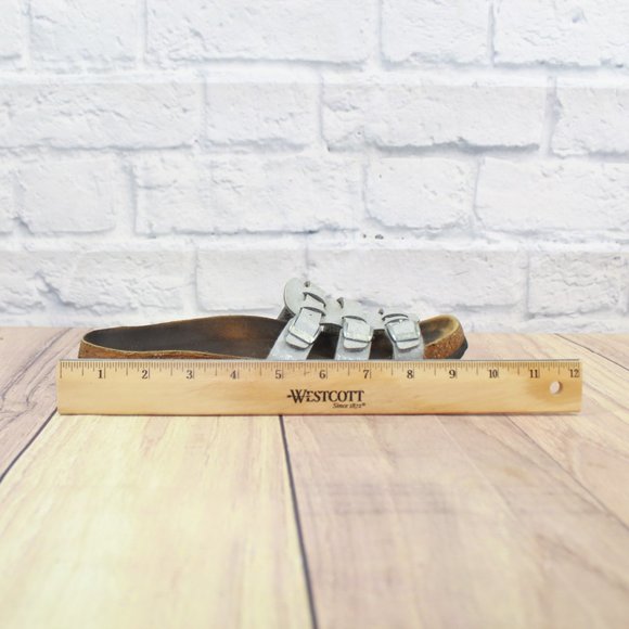 Birkenstock Xenia Gray Soft Footbed 3-Straps Sandals Size Eu 38 US 7 - Picture 11 of 11